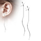 1 Paar Damen Ohrringe Durchzieher Stern Wellen-Anhänger Ohrringe Ohrstecker Chirurgenstahl Silber Gold Roségold