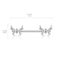 Brustwarzenpiercing Zirkonia Schmetterling Brustpiercing Nippelpiercing Chirurgenstahl Silber Gold Roségold Clear Stab 1,6/14mm