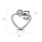 1 Paar Damen e HERZ ZIRKONIA Ohrringe Ohrstecker Chirurgenstahl Multicolor Clear