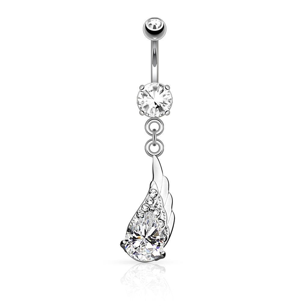 Bauchnabelpiercing 1,6mm 10mm Fantasy Charm Nabelpiercing Edelstahl Chirurgenstahl Bananabell Zirkonia Silber Gold Roségold