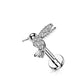 Knorpel Ohrstecker Kolibri Silber Gold Roségold Pavé Zirkonia Clear Piercings Chirurgenstahl Schraubverschluss Stab 6/8mm lang