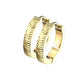 1 Paar Damen CREOLEN geschwungene Bögen Ohrringe Ohrstecker Chirurgenstahl Gold Silber Roségold 15mm