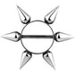 STACHEL-Ring Brustwarzenpiercing Intimpiercing Brustpiercing Nippelpiercing Edelstahl Silber 1,6mm 16mm