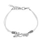 Wickelarmband Love Länge 240mm Breite 1,51mm verstellbar Karabinerverschluss Kunstleder Edelstahl Seil Unisex