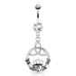 Bauchnabelpiercing KELTISCHER Knoten Anhänger 1,6mm 10mm Nabelpiercing Chirurgenstahl Bananabell Zirkonia Karat Gold Silber