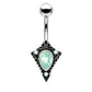Bauchnabelpiercing Opal-Optik Antik-Silber Nabelpiercing Chirurgenstahl Bananabell Silber Rosa Grün Weiß Stab 1,6/10mm