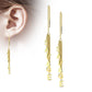 1 Paar Damen Ohrringe Durchzieher Ketten-Anhänger Wort SAVAGE Ohrringe Ohrstecker Chirurgenstahl Gold Roségold Silber