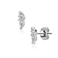 1 Paar Ohrringe Set Stecker Edelstahl Chirurgenstahl Kleines Blatt clear Zirkonia gold silber roségold
