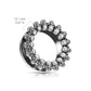 Ohrtunnel Silber Totenkopf-Kreis Chirurgenstahl Ohrpiercing Ohrschmuck Plug Screw Fit Flesh Schraubverschluss 6-25mm