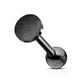 1 Knorpel Ohrstecker Flat Top Rund Cartilage Labret Piercings Tragus viele Farben Edelstahl Schraubverschluss Steg 6,5/1,2mm