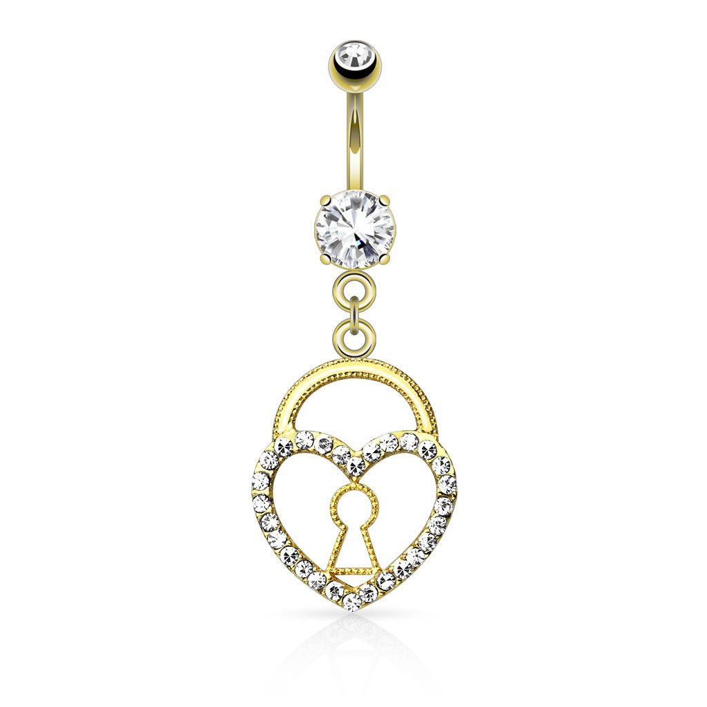 Bauchnabelpiercing 1,6mm 10mm Royal Charm Nabelpiercing Edelstahl Chirurgenstahl Bananabell Zirkonia Silber Gold Roségold
