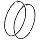 1 Paar Damen CREOLEN Ohrringe Ohrstecker Chirurgenstahl Schwarz 10 15 20 25 30 35 40 45 50 55 60 65 70 75 mm