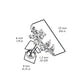 Knorpel Ohrstecker Wein-rebe Blume Zirkonia Clear Silber Gold Piercings Chirurgenstahl Schraubverschluss Stab 6mm lang