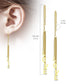 1 Paar Damen Ohrringe Durchzieher Ketten-Anhänger Wort LOVE Ohrringe Ohrstecker Chirurgenstahl Gold Roségold Silber
