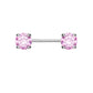 Brustwarzenpiercing 2 Grosse RUNDE ZIRKONIA Brustpiercing Nippelpiercing Edelstahl viele Farben Stab 1,6mm 12+mm