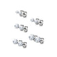 5 Paar Ohringe Runder Zirkonia 3mm 4mm 5mm 6mm 7mm Ohrringe Ohrstecker Chirurgenstahl Silber Gold Schwarz
