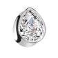 Ohrtunnel Silber Gold Tränen-tropfen Zirkonia Clear Chirurgenstahl Ohrpiercing Ohrschmuck Plug Sattelverschluss 8-16mm