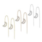 1 Paar Damen Ohrringe Durchzieher Kristall Pavé Clear Halbmond-Anhänger Ohrringe Ohrstecker Chirurgenstahl Silber Gold Roségold