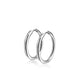 Damen 1 Paar Creolen Ohrringe Set Chirurgenstahl Klickverschluss Seamless Line blau schwarz silber regenbogen gold 10mm -20mm Länge