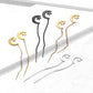 1 Paar Damen Ohrringe Durchzieher Mond Stern Anhänger Ohrringe Ohrstecker Chirurgenstahl Gold Schwarz Roségold Silber