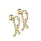 1 Paar Damen Ohrstecker Zirkonia Schleife Clear Chirurgenstahl Ohrringe Ohrhänger Silber Gold