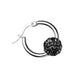 Damen 1 Paar Creolen KRISTALL-KUGEL Ohrringe Schmuck Ohrstecker Chirurgenstahl Silber Multicolor