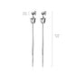1 Paar Damen Ohrringe 2 Ton Schmetterling Ketten Anhänger e Ohrstecker Chirurgenstahl Gold Roségold Silber Länge 92mm