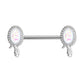 Brustwarzenpiercing Glitzer-Opal Schlange Brustpiercing Nippelpiercing Chirurgenstahl Gold Roségold Silber Stab 1,6/14mm
