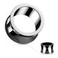 Ohrtunnel Silber Hand-Poliert Chirurgenstahl Ohrpiercing Ohrschmuck Plug Sattelverschluss 6-25mm