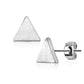 1 Paar Ohrringe Set Stecker Edelstahl Chirurgenstahl Dreieck gebürstet silber roségold gold