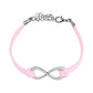 Wickelarmband Grosse UNENDLICHKEITS-Schleife Länge 230mm Breite 2,56mm verstellbar Karabinerverschluss Kunstleder Infinity
