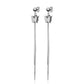 1 Paar Damen Ohrringe 2 Ton Schmetterling Ketten Anhänger e Ohrstecker Chirurgenstahl Gold Roségold Silber Länge 92mm