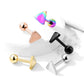 1 Knorpel Ohrstecker Flat Top Dreieck Cartilage Labret Piercings Tragus viele Farben Edelstahl Schraubverschluss Steg 6,5/1,2mm