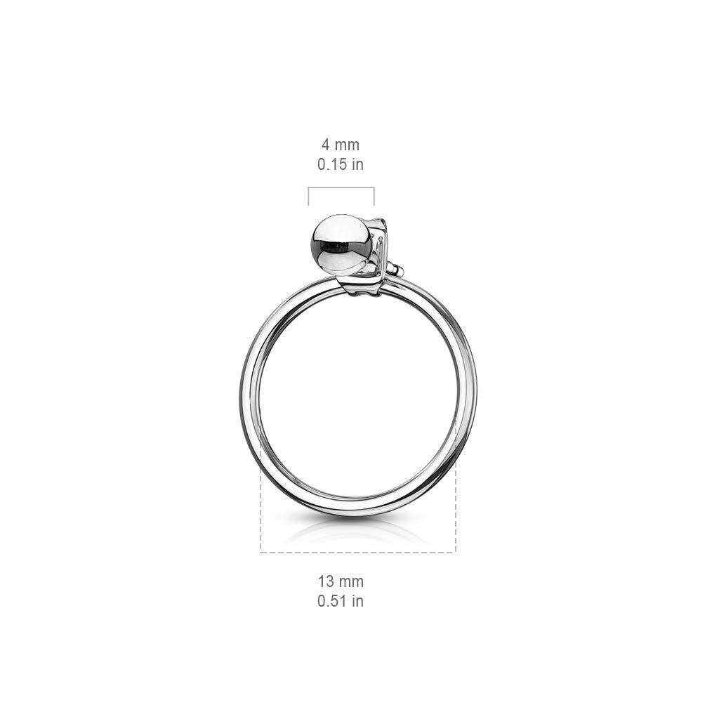 1 Paar Damen e Ring Ohrringe Ohrstecker Chirurgenstahl Multicolor