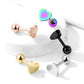 1 Knorpel Ohrstecker Flat Top Herz Cartilage Labret Piercings Tragus viele Farben Edelstahl Schraubverschluss Steg 6,5/1,2mm