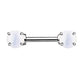 HALB-Edelsteine Amethyst OPALIT TIGERAUGE TÜRKIS Brustwarzenpiercing Intimpiercing Brustpiercing Edelstahl 1,6mm 14mm Stein 7mm