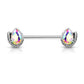 Brustwarzenpiercing Meerjungfrau-Flosse Kristall-Tropfen Brustpiercing Nippelpiercing Chirurgenstahl Mehrfarbig Stab 1,6/16mm