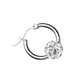 Damen 1 Paar Creolen KRISTALL-KUGEL Ohrringe Schmuck Ohrstecker Chirurgenstahl Silber Multicolor