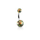 Bauchnabelpiercing 1,6mm 10mm Splatter Spritzer Grafitti Ball Nabelpiercing Edelstahl Chirurgenstahl Bananabell Zirkonia