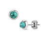 1 Paar Stud Ohrring Set Ohrstecker Chirurgenstahl Halbedelsteine eingefasst Amethyst Grüne Jade Tigerauge Türkis