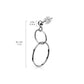 1 Paar Damen Ohrringe Kugel Doppel-Ringe Länge 38,1mm e Ohrstecker Chirurgenstahl Silber