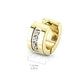 1 Paar Damen CREOLEN 4 Zirkonia Clear Ohrringe Ohrstecker Chirurgenstahl Gold Schwarz Silber Roségold 7mm