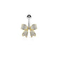 Bauchnabelpiercing 1,6mm 10mm Schleife Nabelpiercing Edelstahl Chirurgenstahl Bananabell Zirkonia e Silber Gold Rosé-Gold