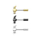 Brustwarzenpiercing Hammer Brustpiercing Intimpiercing Nippelpiercing Chirurgenstahl Gold Schwarz Silber Stab 1,6/12mm
