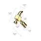 Knorpel Ohrstecker Hammer Cartilage Labret Piercings Tragus Gold Schwarz Silber Edelstahl Schraubverschluss