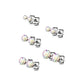 5 Paar Ohringe Runder Zirkonia 3mm 4mm 5mm 6mm 7mm Ohrringe Ohrstecker Chirurgenstahl Silber Gold Schwarz