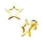 1 Paar Ohrringe Set Ohrstecker Edelstahl Chirurgenstahl Hohler Stern gold silber