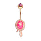 Bauchnabelpiercing Glitzer-Opal Schlange Nabelpiercing Chirurgenstahl Bananabell Silber Gold Weiß Pink Blau Stab 1,6/10mm