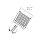 Knorpel Ohrstecker Quadrat Silber Gold Roségold Pavé Zirkonia Clear Piercings Chirurgenstahl Schraubverschluss Stab 6/8mm lang