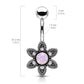 Bauchnabelpiercing Opal-Optik Antik-Silber Nabelpiercing Chirurgenstahl Bananabell Silber Rosa Grün Weiß Stab 1,6/10mm